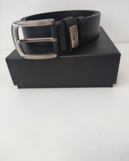 Lacoste Men's brand belt, natural leather, France