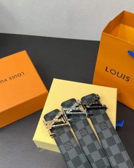 Pasek firmowy męski, damski, skóra Louis Vuitton