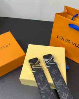 Pasek firmowy męski, damski, skóra Louis Vuitton