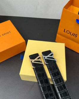 Pasek firmowy męski, damski, skóra Louis Vuitton