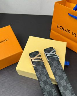 Pasek firmowy męski, damski, skóra Louis Vuitton