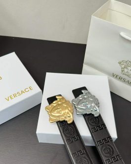 Men's corporate belt, ladies', Versace leather