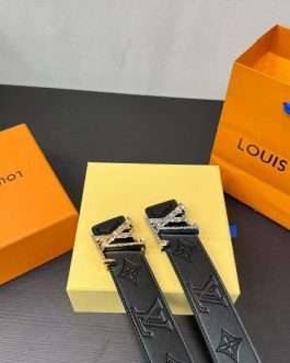 Pasek firmowy męski, damski, skóra Louis Vuitton