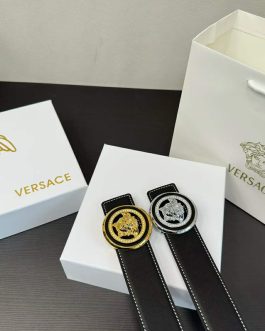 Men's corporate belt, ladies', Versace leather