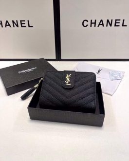 YSL WALLET leather