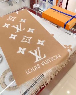 Louis Vuitton Szalik, Szal apaszka damski MĘSKI kasmir ciepły, Francja