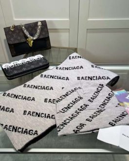 Balenciaga komplet zestaw szalik czapka