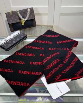 Balenciaga komplet zestaw szalik czapka