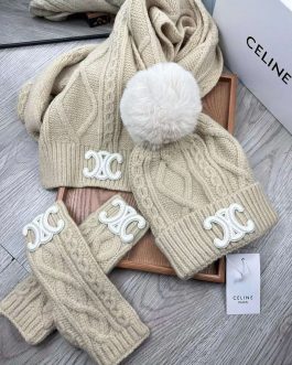 Celine set, scarf, hat, gloves