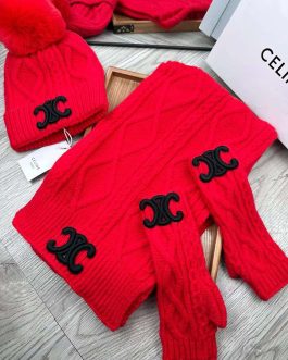 Celine set, scarf, hat, gloves