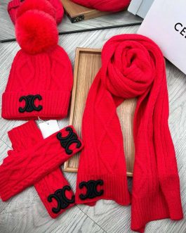 Celine set, scarf, hat, gloves