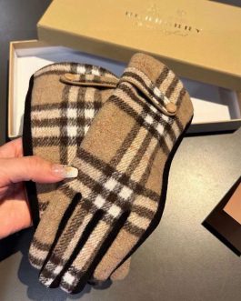 Rękawiczki damskie rękawice Burberry skora