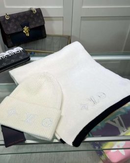 Louis Vuitton komplet zestaw szalik czapka