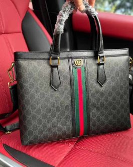 Skorzana męska torba aktówka Gucci, skóra