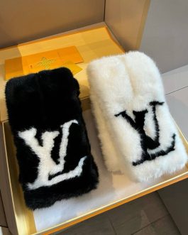 Louis Vuitton szalik damski futrzany pluszowy zimowe