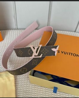 Dámský firemní pásek, Kůže Louis Vuitton, oboustranná z ruky