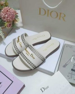 Dior Buty, sandaly klapki, skora