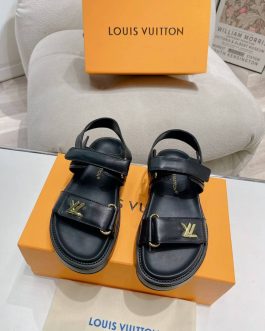 Louis Vuitton Buty, sandaly klapki, skora