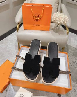 Hermes Buty, sandaly klapki, skora