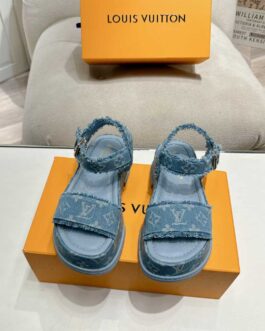 Louis Vuitton Buty, sandaly klapki, skora