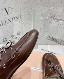 Miu miu Buty, mokasyny, skora od reki