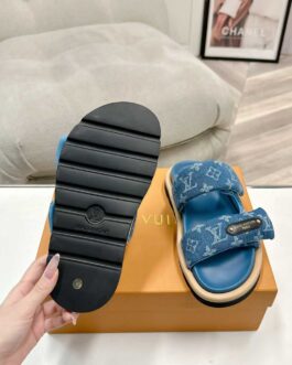 Louis Vuitton Buty, sandaly klapki, skora