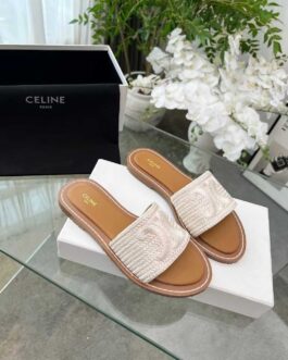 Celine Buty, sandaly klapki, skora