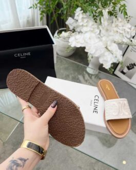 Celine Buty, sandaly klapki, skora