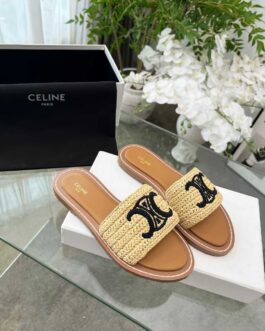 Celine Buty, sandaly klapki, skora