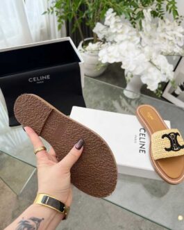 Celine Buty, sandaly klapki, skora