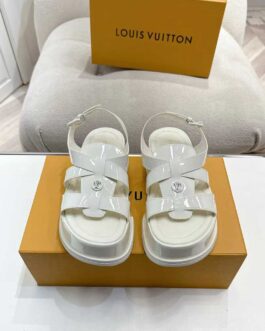 Louis Vuitton Buty, sandaly klapki, skora