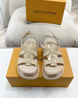 Louis Vuitton Buty, sandaly klapki, skora
