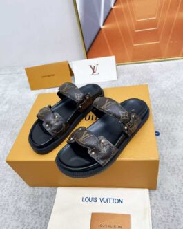 Louis Vuitton Buty, sandaly klapki, skora