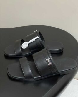 Hermes Buty, sandaly klapki, skora