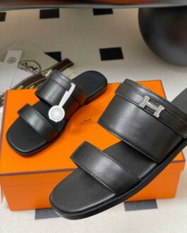Hermes Buty, sandaly klapki, skora