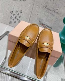 Miu Miu loafers women's ballerinas LoAffea leather
