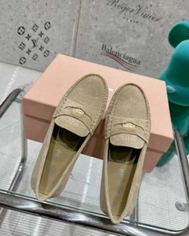 Miu Miu loafers women's ballerinas LoAffea leather