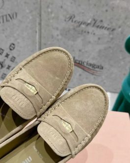 Miu Miu loafers women's ballerinas LoAffea leather