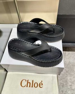 Chloe Buty, sandaly klapki, skora