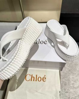 Chloe Buty, sandaly klapki, skora