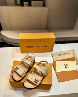 Louis Vuitton Buty, sandaly klapki, skora