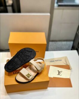 Louis Vuitton Buty, sandaly klapki, skora