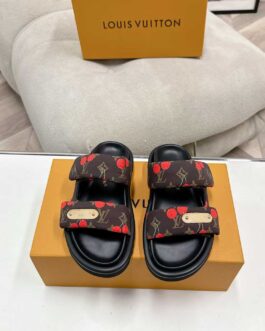 Louis Vuitton Buty, sandaly klapki, skora