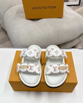 Louis Vuitton Buty, sandaly klapki, skora