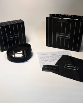 Ermenegildo Zegna Men's original brand belt, natural leather, Italy