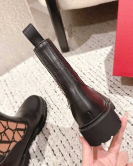 Valentino Buty damskie, kozaki, botki, skóra