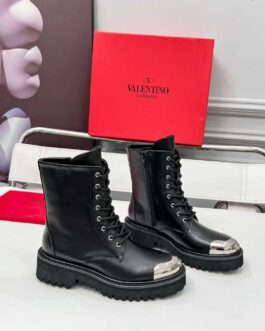 Valentino Buty damskie, kozaki, botki, skóra