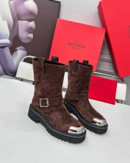 Valentino Buty damskie, kozaki, botki, skóra