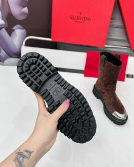 Valentino Buty damskie, kozaki, botki, skóra