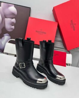 Valentino Buty damskie, kozaki, botki, skóra